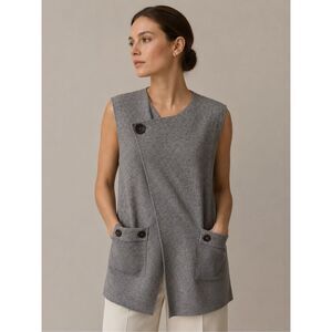 NWOT Kerisma Asymmetrical Wrap Knit Vest Sweater | Quiet Luxury Minimalist Layer